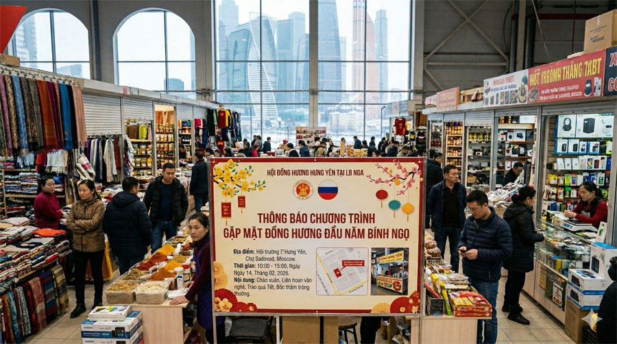 Ảnh thông báo chương trình gặp mặt đồng hương